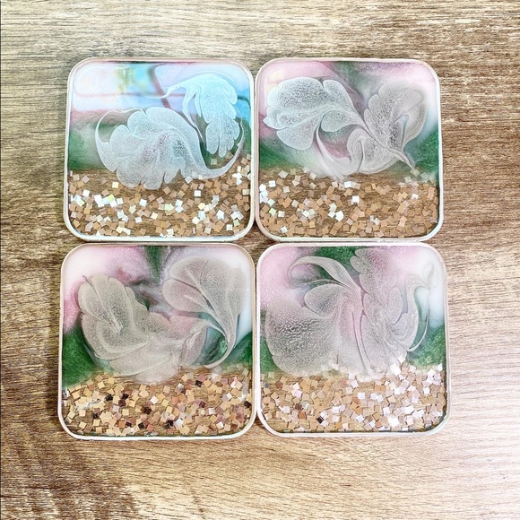 Resin Coasters, handmade gift, home decor - Picture 6 of 9